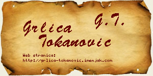 Grlica Tokanović vizit kartica